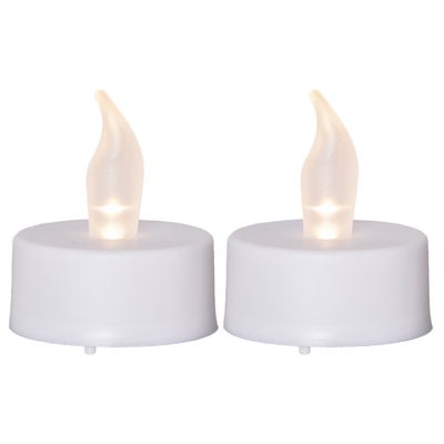 Värmeljus 2-Pack Vit Timer