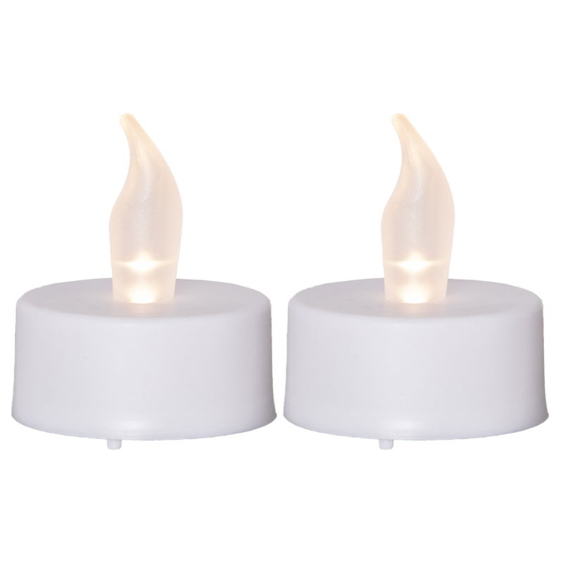 Värmeljus 2-Pack Vit Timer
