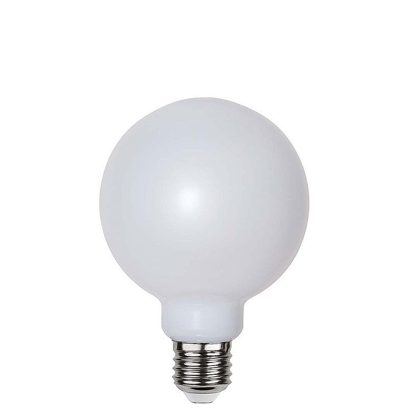 Globlampa Ø95 Filament Opal LED 1,2W 85lm E27 Polykarbonat Globlampa Ø95 Filament Opal LED 1,2W 85lm E27 Polykarbonat