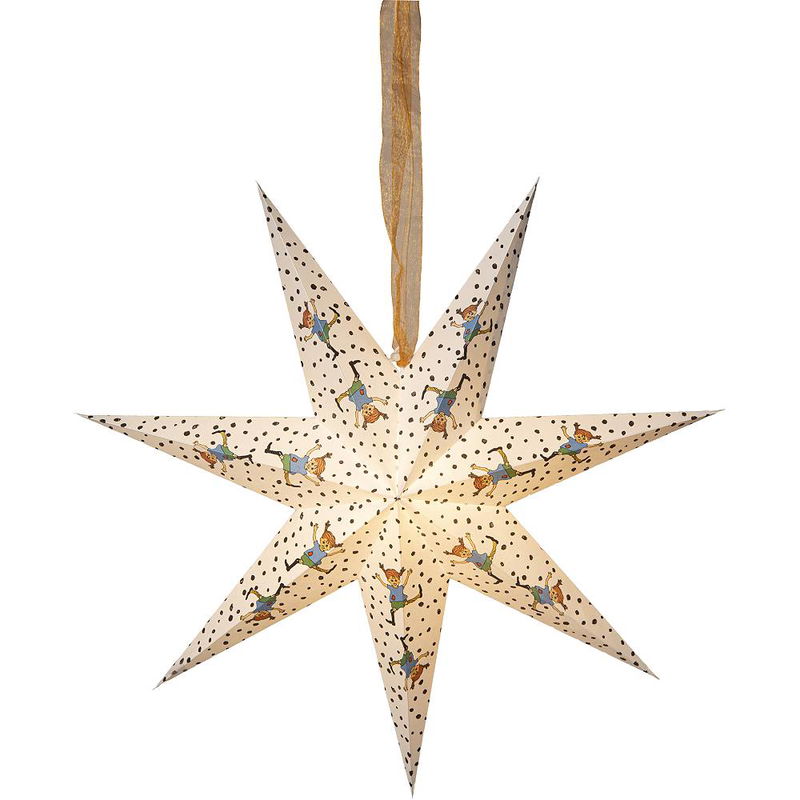 Pippi Långstrump Adventsstjärna 60cm