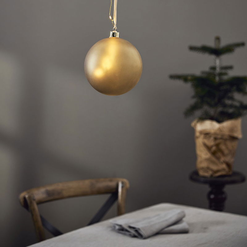 Juldekoration Glaskula Bliss Guld 15cm Juldekoration Glaskula Bliss Guld 15cm | Star Trading Lampgross