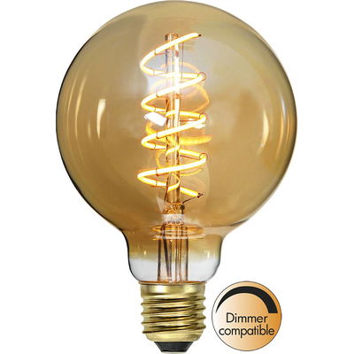 Globlampa Ø95 LED Spiral Amber 150lm E27 2000K Dim