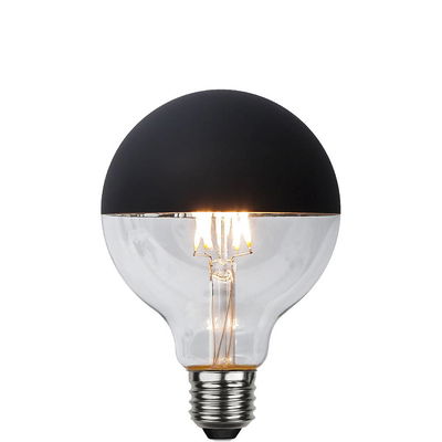 Globlampa Ø95 LED Toppförspeglad Svart 260lm E27 2600K Dim