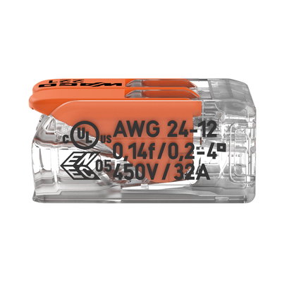 Wago 221-412 2-Pol Kopplingsklämma 4mm²