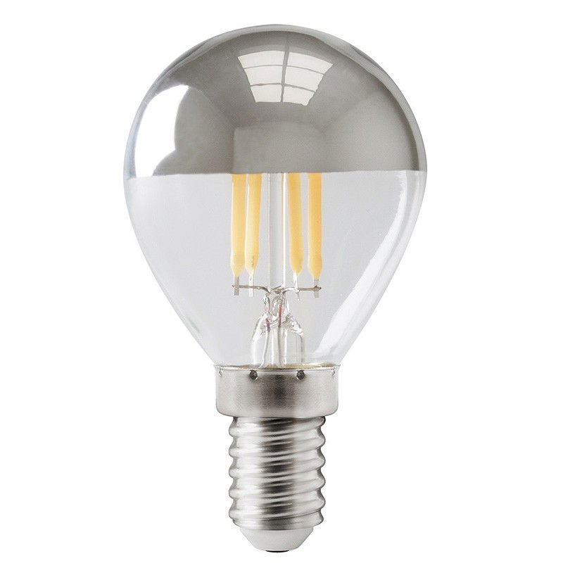 Klotlampa Toppförspeglad Silver E14 LED 3,5W 250lm Dimbar 2700K Klotlampa Toppförspeglad Silver E14 LED 3,5W 250lm Dimbar 2700K