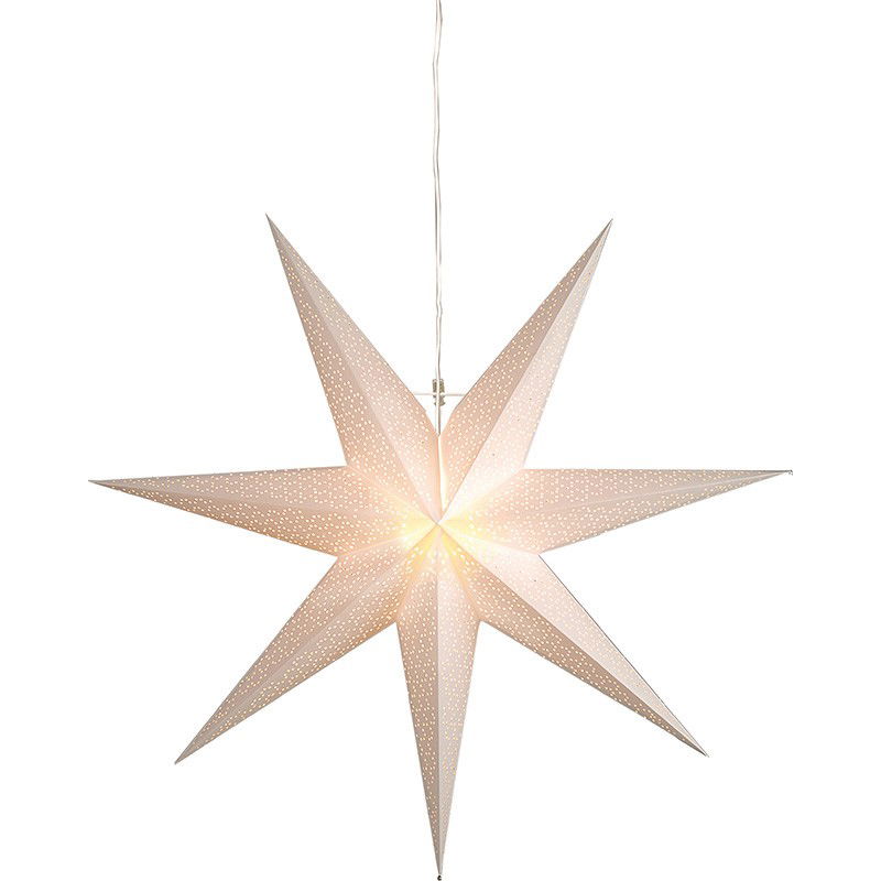 Julstjärna Dot Vit 1m