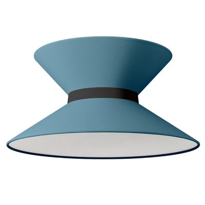 Lampskärm Clessidra i Blå med midja i Antracit