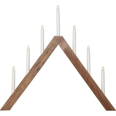 Ljusstake Acca Brun 7st LED lampor