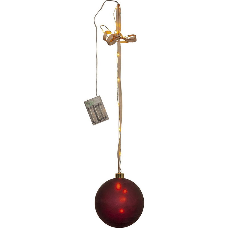Juldekoration Glaskula Bliss Röd 15cm Juldekoration Glaskula Bliss Röd 15cm | Star Trading Lampgross