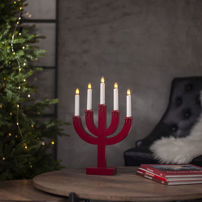 Ljusmanschett Rosett 7-Pack Röd