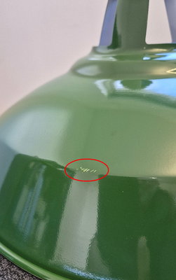 Lampskärm Harbour emaljerad metall Grön - 38cm OUTLET