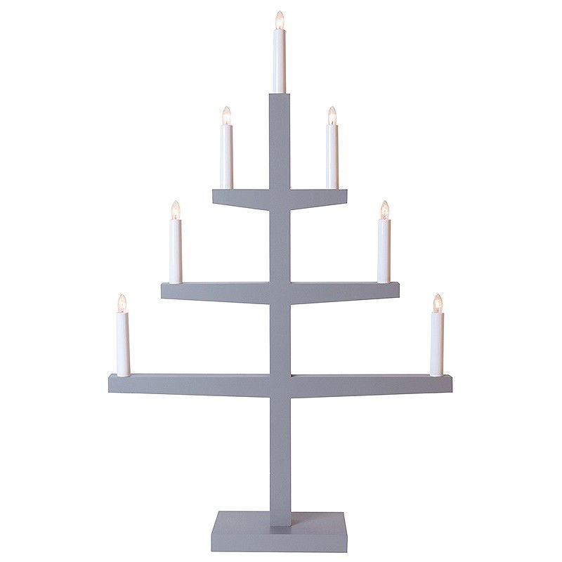 Ljusstake Tripp 7-ljus Grå