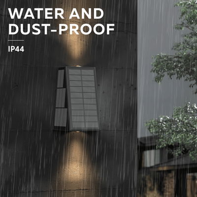 Solcells Vägglampa Matera Upp&Ner 2700K Svart