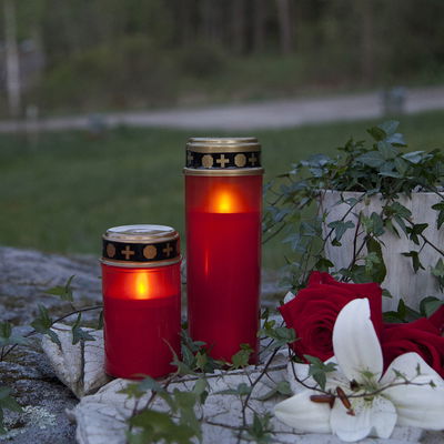 Minnesljus Serene 12cm Röd