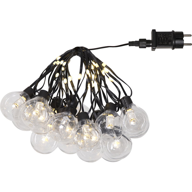 Ljusslinga Bolla Klar med ljuspunkter på kabeln