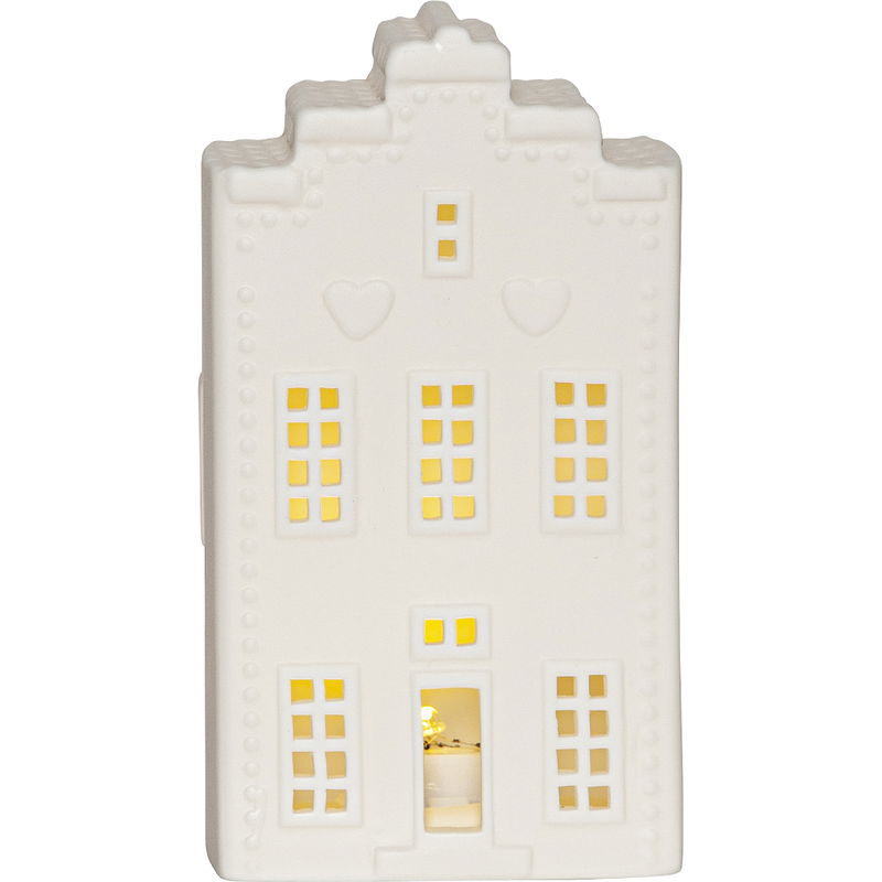 Inomhusdekoration Vinter Hus 16cm Porslin