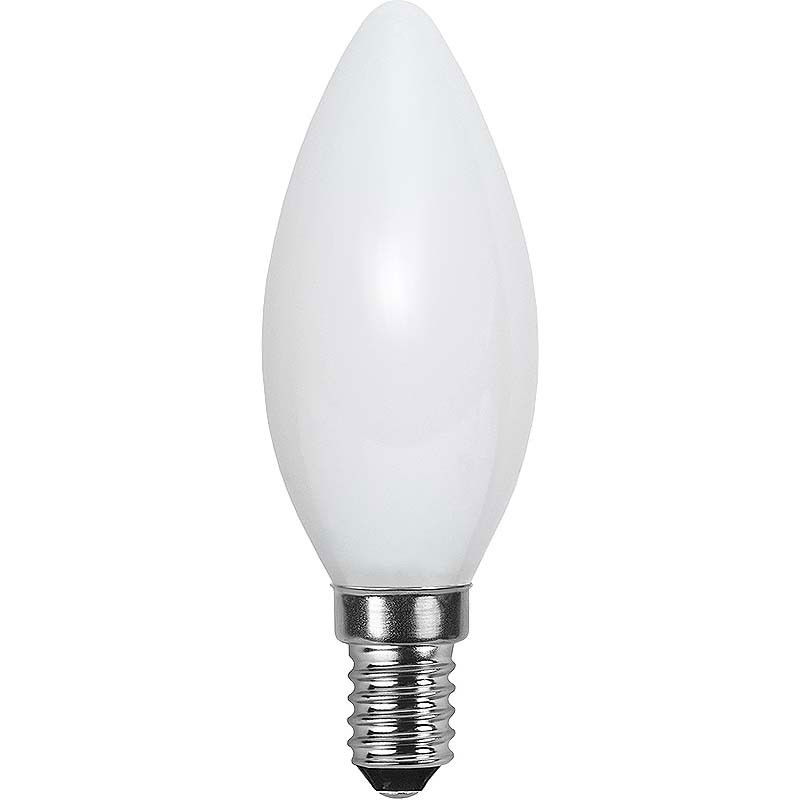Kronljuslampa LED Filament Opalvit 3,0W 250lm E14 2700K Kronljuslampa LED Filament Opalvit 3,0W 250lm E14 2700K
