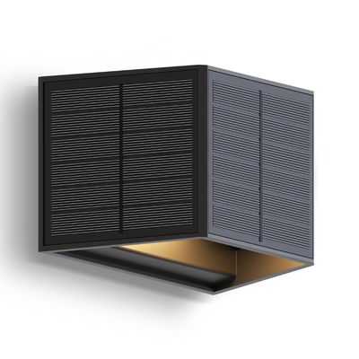 Solcells Vägglampa Caserta Upp&Ner 2700K Svart