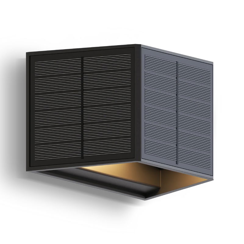 Solcells Vägglampa Caserta Upp&Ner 2700K Svart