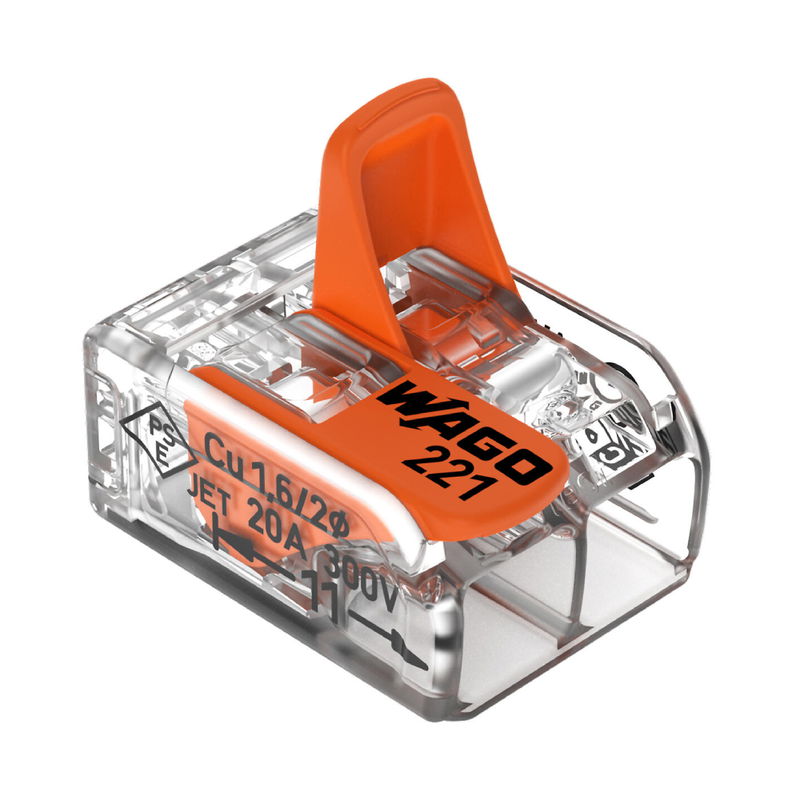 Wago 221-412 2-Pol Kopplingsklämma 4mm²