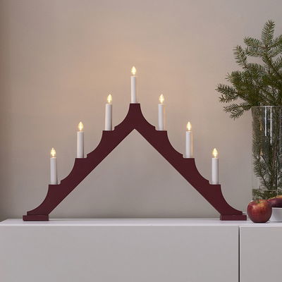Ljusstake Alma Röd 40cm