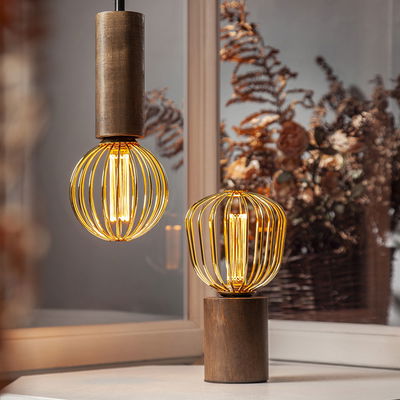 LED-lampa E27 G125 Decoled Metal 3-stegs dimming Rund