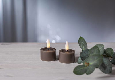 Värmeljus Flamme Flow Grå 2-pack Timer