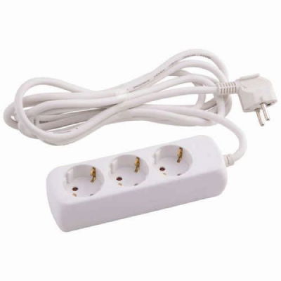 Grenuttag 3-vägs med jord 3 meter kabel