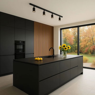 Spotlight på skena 6x GU10 Svart 3-meter