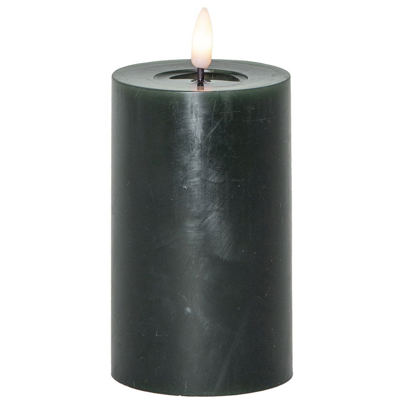 Blockljus Flamme Flow Grön 15cm