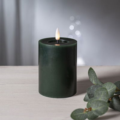 Blockljus Flamme Flow Grön 12,5cm