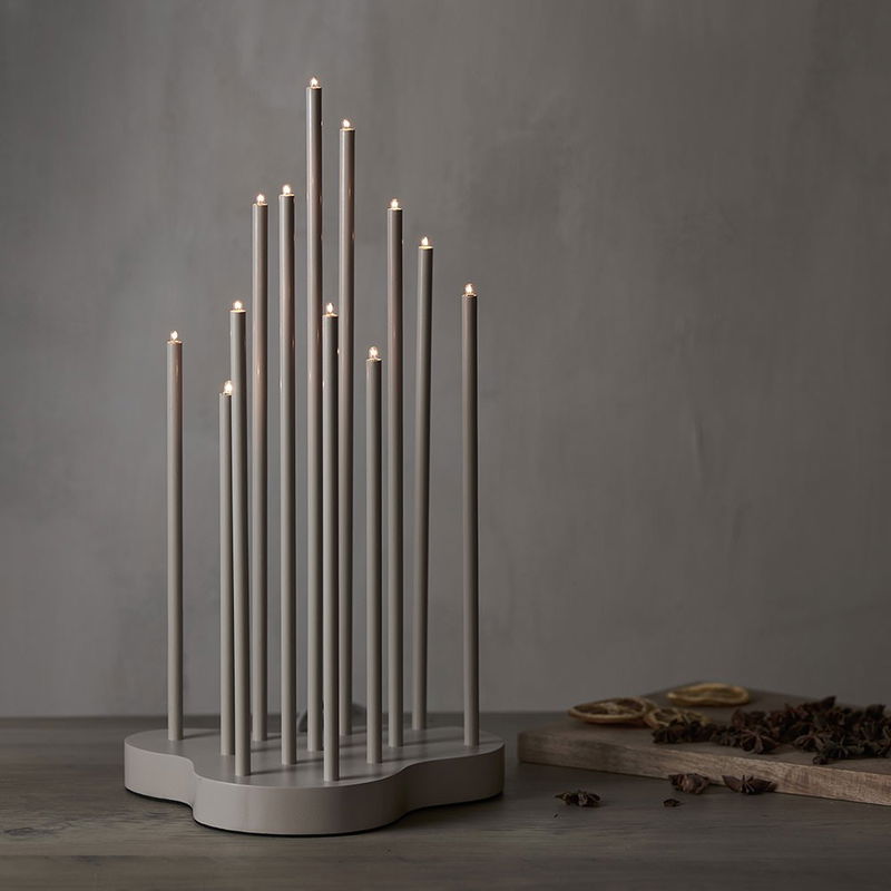 Ljusstake Buzz Beige 43cm Ljusstake Buzz Beige 43cm | Star Trading | Lampgrossen