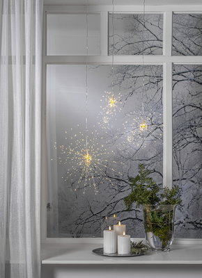 Hängande dekoration Firework Silver 16cm