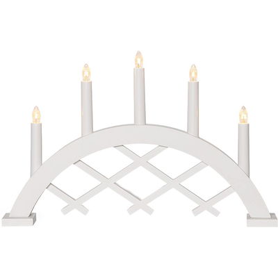 Ljusstake Rute Båge Vit