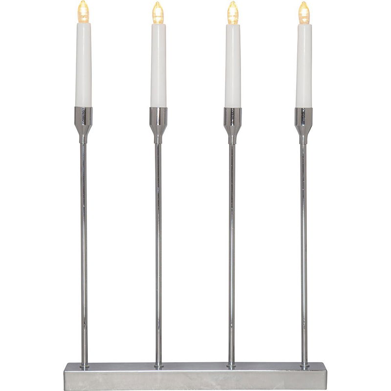 Ljusstake Lottie Krom 50cm Batteri Ljusstake Lottie Krom 50cm Batteri | Star Trading | Lampgrossen
