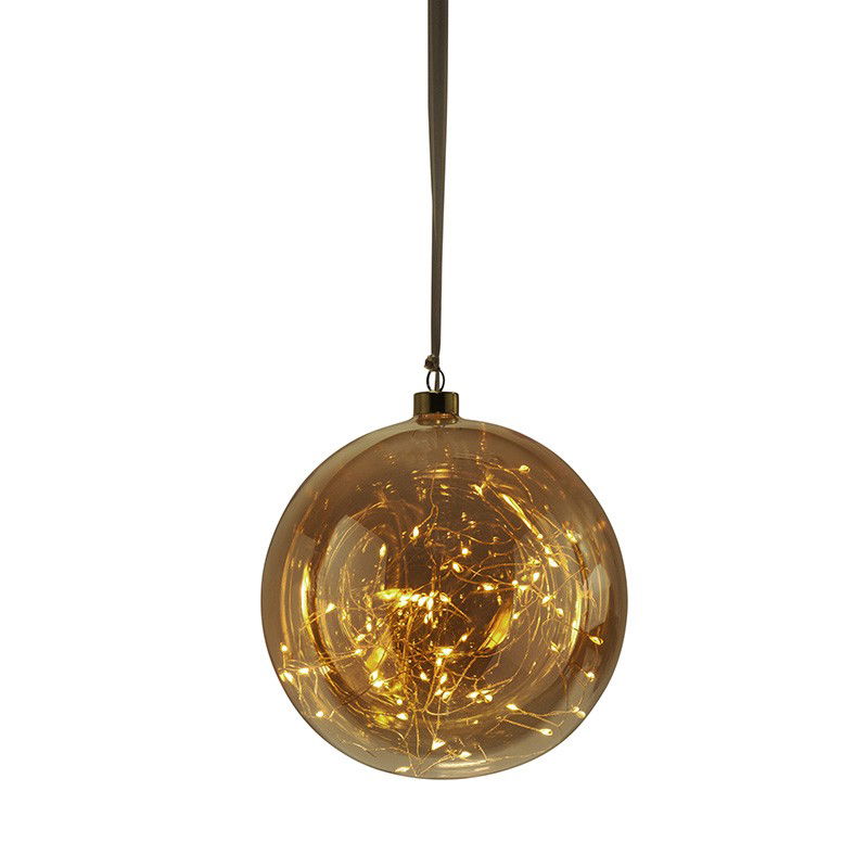 Glow glaskula Amber 20cm