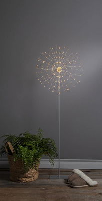 Dekoration på fot Firework Silver 130cm