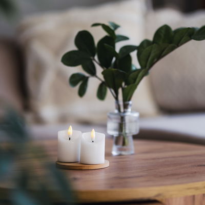 Blockljus Flamme 2-Pack 7,5cm