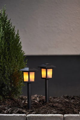 Solcellspollare Flame Mini 2-pack