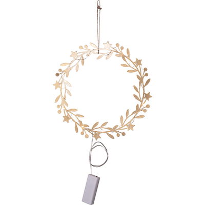Hängande guldfärgad krans Holiday för inomhus