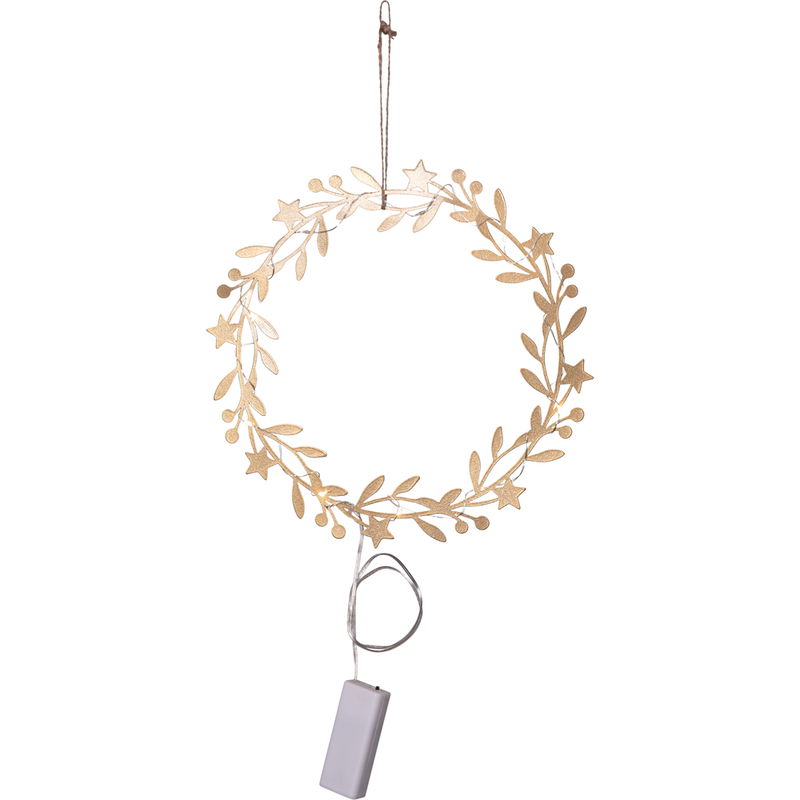 Hängande guldfärgad krans Holiday för inomhus
