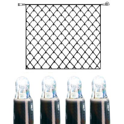 System LED Ljusslinga Nät 3 m Svart Kallvit