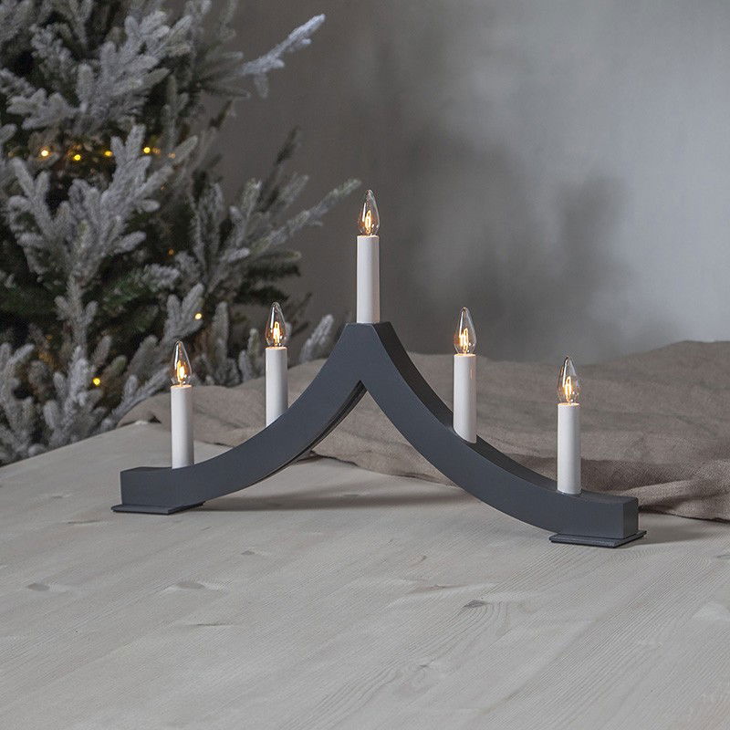 Ljusstake Pagod Mörkgrå 27cm Ljusstake Pagod Mörkgrå 27cm