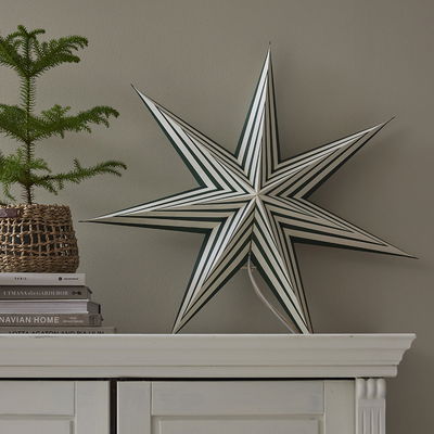 Julstjärna Stripe Grön 60cm