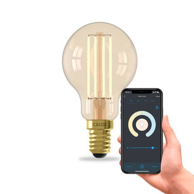 Smart Hem LED Klot E14 Gold 4,9W 470lm Ställbar färgtemp CCT