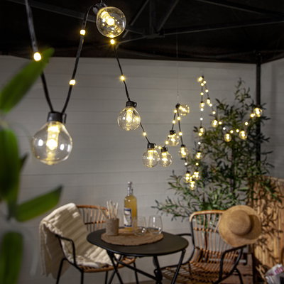 Ljusslinga Bolla Klar med ljuspunkter på kabeln