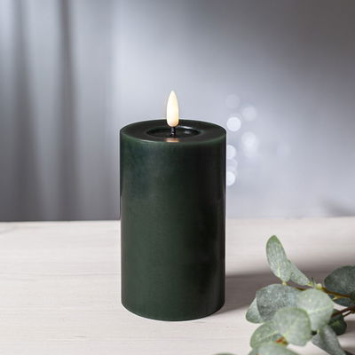 Blockljus Flamme Flow Grön 15cm
