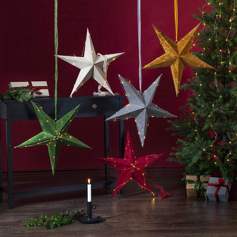 Julstjärna Velvet Grå 60cm Julstjärna Velvet Grå 60cm