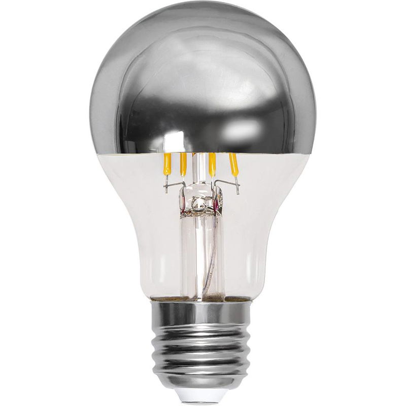 Normallampa LED 400lm E27 Toppförspeglad Silver 2700K Dim