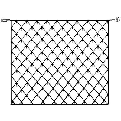 System LED Ljusslinga Nät 3 m Svart Kallvit